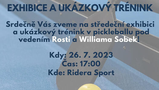 Exhibice a ukázkový trénink v pickleballu