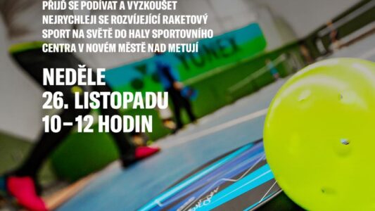 Přijďte si vyzkoušet Pickleball do Nového Města nad Metují